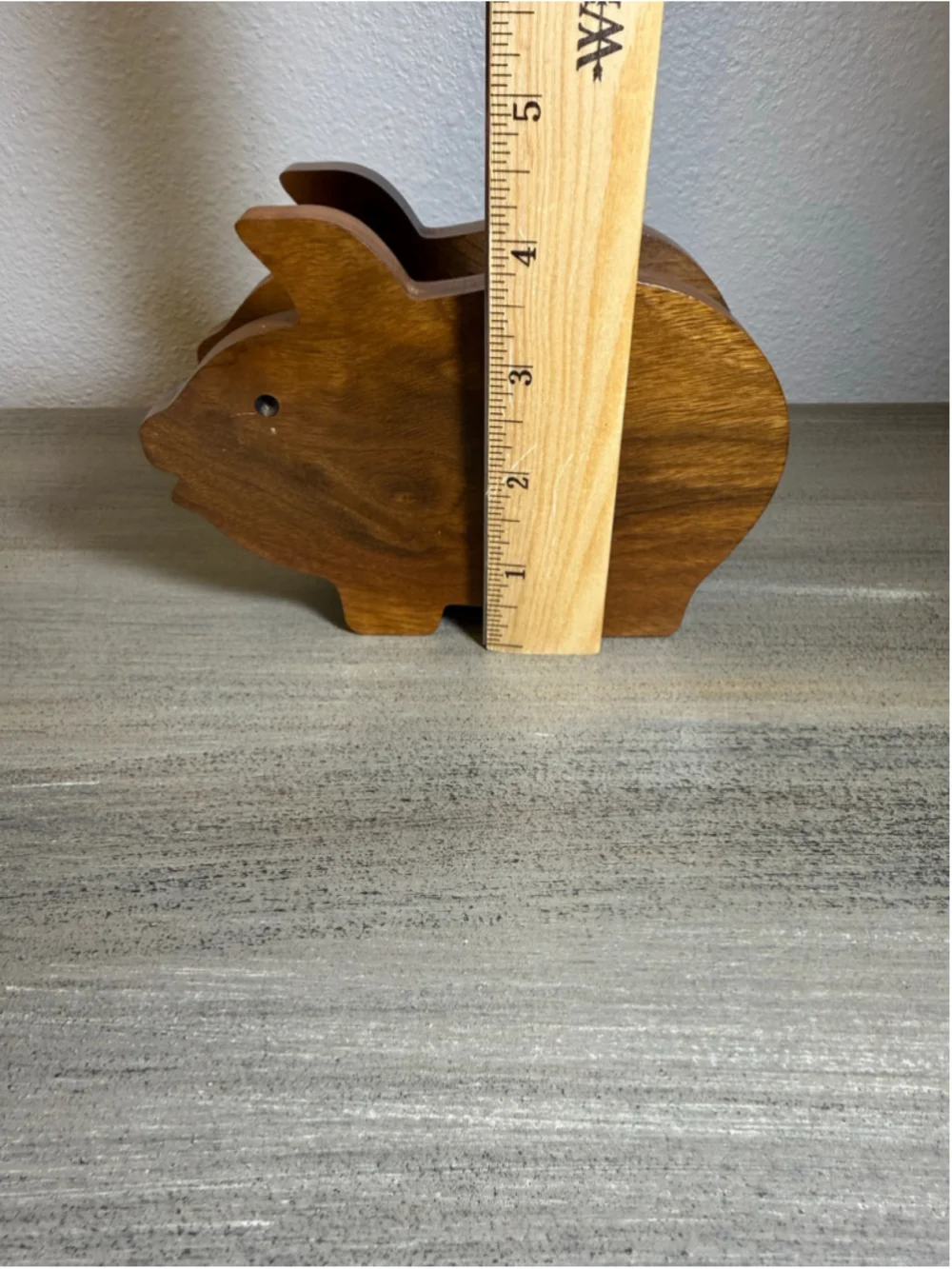 VTG House of Myrtlewood Wooden Pig Napkin Holder